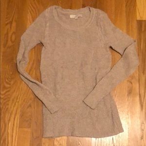 LOFT tan knit sweater